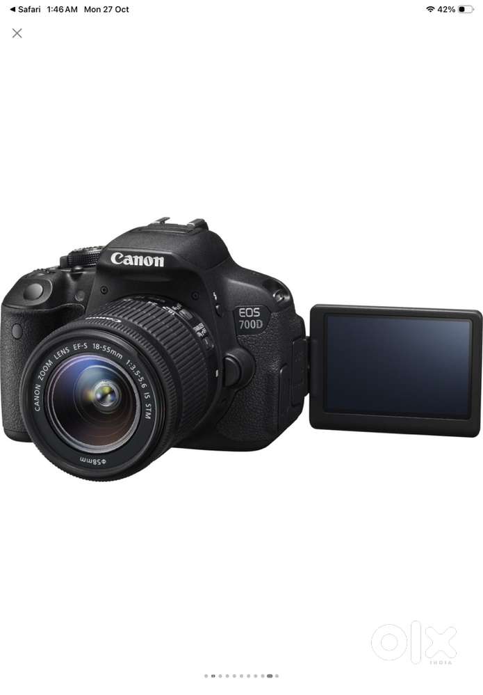 Canon eos700d camera 55 250mm lens with memory card