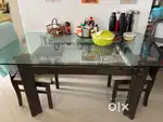 Solid wood 6 seater dining table