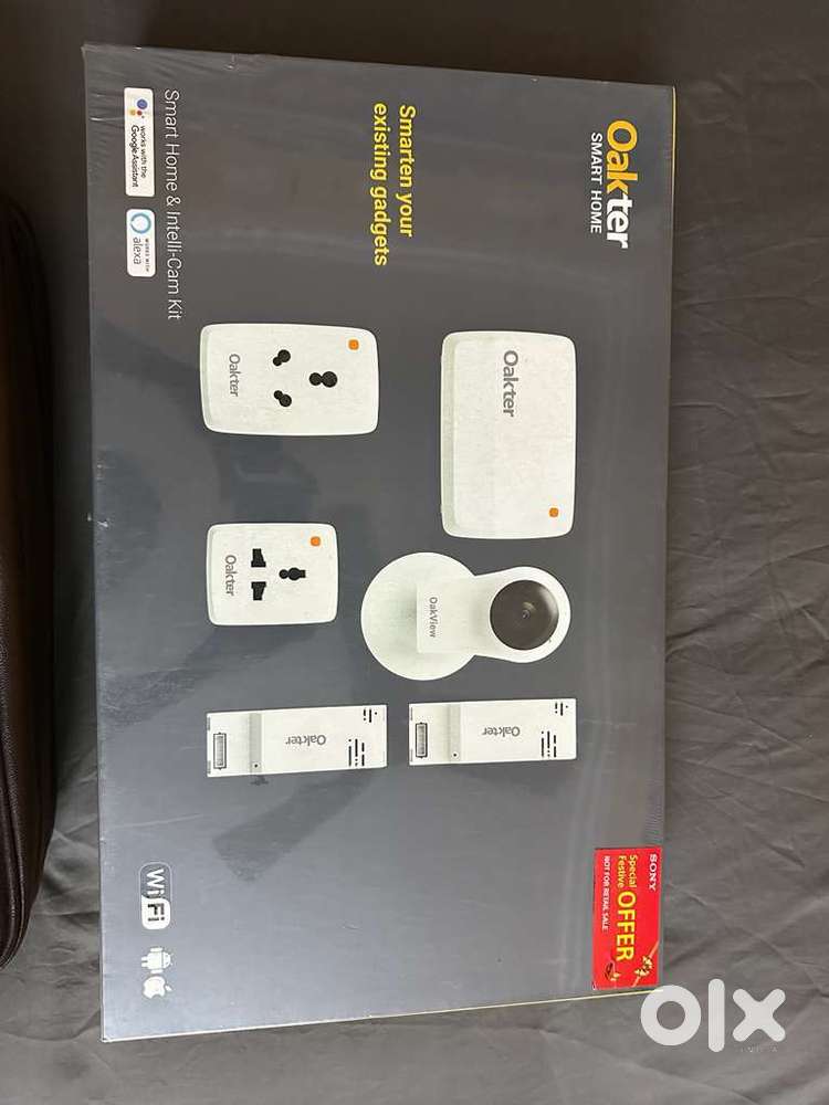 OAKTER Smart Home & Intelli-Cam Kit (Smart Plugs, Quadra Smart Box an