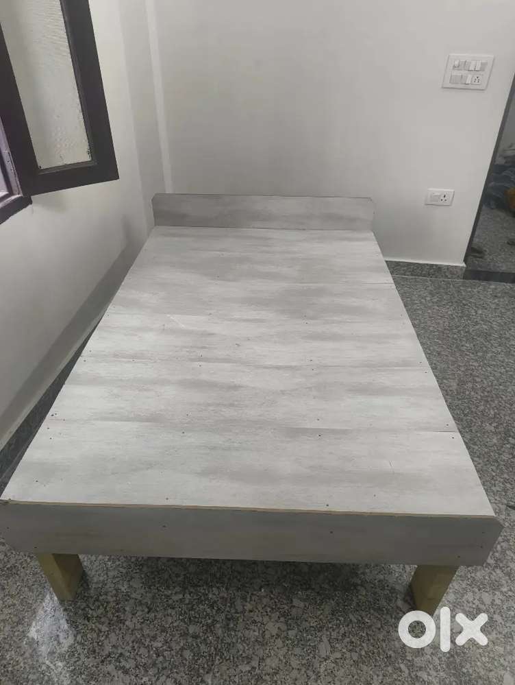 Wooden bed with two matress