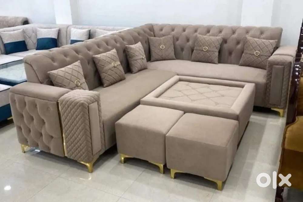 Luxury model L shape sofa set